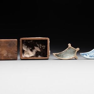 Three Chinese blue and white incense boxes and covers for the Japanese market, late Ming, 17th C. — 照片 6
