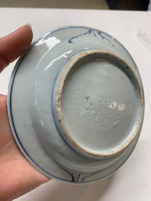 Three Chinese blue and white ko-sometsuke plates for the Japanese market, late Ming — photo 13