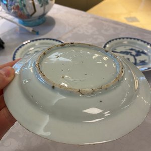 Three Chinese blue and white ko-sometsuke plates for the Japanese market, late Ming — photo 7
