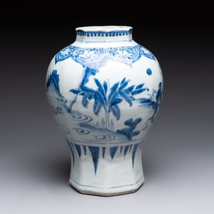 Three Chinese blue and white 'Lian Sheng San Ji 連升三級' vases, Transitional period — foto 2