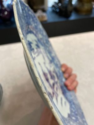 Three Chinese blue and white plates, three saucers and an octagonal dish, Qianlong — 照片 15