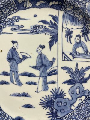 Three Chinese blue and white plates, three saucers and an octagonal dish, Qianlong — 照片 17