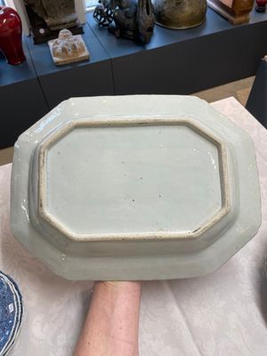 Three Chinese blue and white plates, three saucers and an octagonal dish, Qianlong — 照片 8