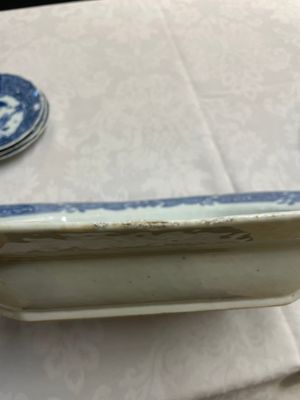 Three Chinese blue and white plates, three saucers and an octagonal dish, Qianlong — 照片 10