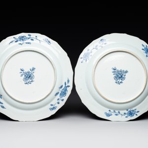Three Chinese blue and white plates, three saucers and an octagonal dish, Qianlong — 照片 5