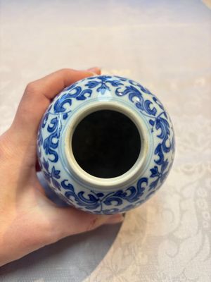 Three Chinese blue and white tea caddies, Chenghua mark, Shunzhi and later — photo 13
