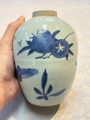 Three Chinese blue and white tea caddies, Chenghua mark, Shunzhi and later — photo 18