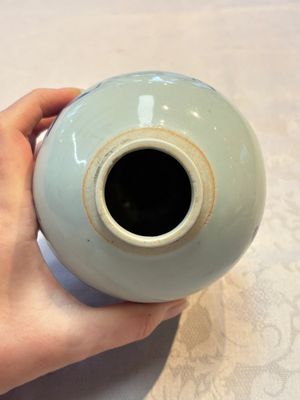 Three Chinese blue and white tea caddies, Chenghua mark, Shunzhi and later — photo 21