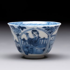 Three Chinese blue and white teapots, a cup and a saucer, Kangxi — foto 6