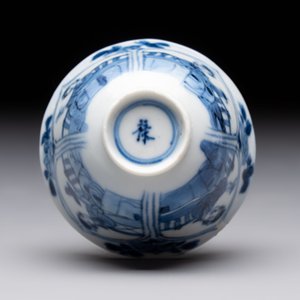 Three Chinese blue and white teapots, a cup and a saucer, Kangxi — foto 9