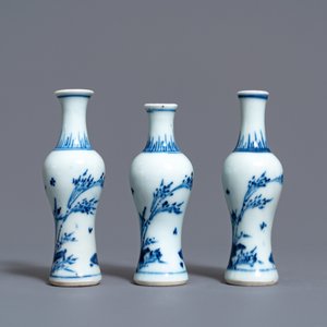 Three Chinese blue and white vases and three covered boxes, Hatcher cargo shipwreck, Transitional period — photo 3