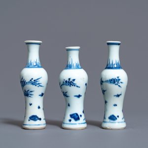 Three Chinese blue and white vases and three covered boxes, Hatcher cargo shipwreck, Transitional period — photo 4