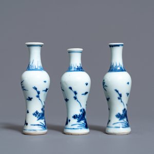 Three Chinese blue and white vases and three covered boxes, Hatcher cargo shipwreck, Transitional period — photo 5