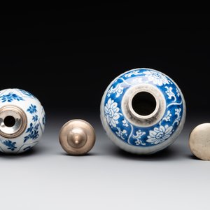 Three Chinese blue and white vases, Kangxi — photo 5