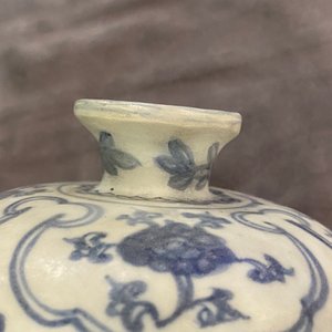 Three Chinese blue and white vases, Ming — 照片 15