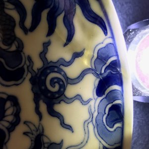 Three Chinese blue and white Vietnamese market 'Bleu de Hue' saucers, 19th C. — photo 4