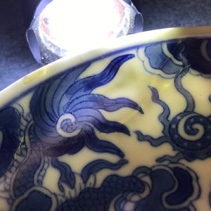 Three Chinese blue and white Vietnamese market 'Bleu de Hue' saucers, 19th C. — photo 5