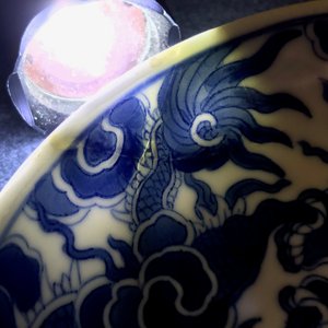 Three Chinese blue and white Vietnamese market 'Bleu de Hue' saucers, 19th C. — photo 8