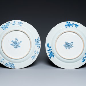 Three Chinese blue and white 'Xi Xiang Ji' dishes, Qianlong — 照片 3