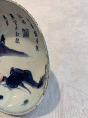 Three Chinese blue, white and copper-red ko-sometsuke pieces for the Japanese market, Tianqi — photo 12