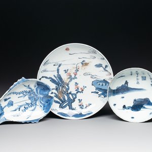 Three Chinese blue, white and copper-red ko-sometsuke wares for the Japanese market, Tianqi — foto 1