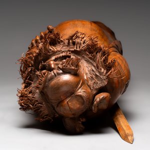 Three Chinese carved bamboo figures and a boxwood carving of a phoenix, 20th C. — photo 7