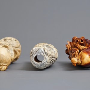 Three Chinese carved ivory 'immortal' figures, ca. 1900 — 照片 6