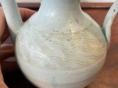 Three Chinese celadon- and qingbai-glazed jugs, Song and later — photo 10
