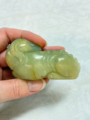 Three Chinese celadon jade carvings, 19/20th C. — 照片 7