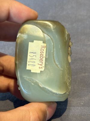 Three Chinese celadon jade snuff bottles, Qing — photo 20