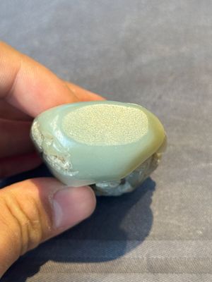 Three Chinese celadon jade snuff bottles, Qing — photo 23