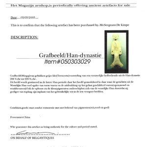 Three Chinese cold painted pottery figures of ladies, Han — foto 21