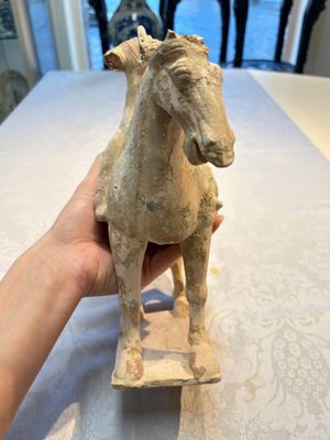 Three Chinese cold painted pottery figures, Sui/Ming — 照片 4