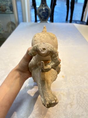 Three Chinese cold painted pottery figures, Sui/Ming — 照片 6