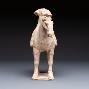 Three Chinese cold painted pottery figures, Sui/Ming — 照片 12