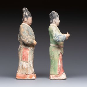 Three Chinese cold painted pottery figures, Sui/Ming — 照片 6