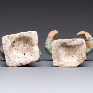 Three Chinese cold painted pottery figures, Sui/Ming — 照片 8