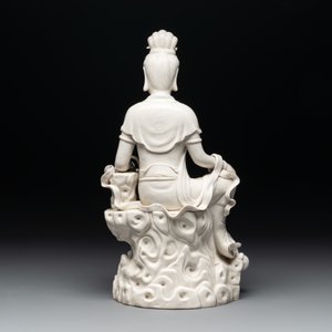 Three Chinese Dehua blanc de Chine groups of Guanyin with child, He Chaozong 何朝宗 marks, 20th C. — 照片 7