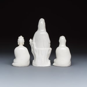 Three Chinese Dehua blanc de Chinese models of Guanyin — photo 4