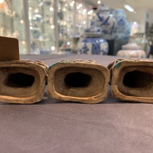 19/20世纪 素瓷佛座像 三尊 — 照片 14