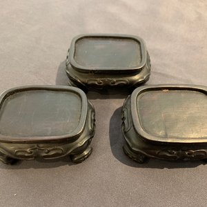 19/20世纪 素瓷佛座像 三尊 — 照片 15