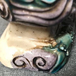 19/20世纪 素瓷佛座像 三尊 — 照片 8