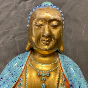 Three Chinese enamelled and gilt figures of Bodhisattva, Qianlong/Jiaqing — photo 43
