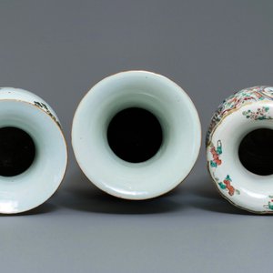 Three Chinese famille rose and qianjiang cai vases, 19/20th C. — 照片 5