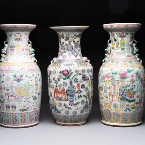 Three Chinese famille rose 'antiquities' vases, 19th C. — photo 2