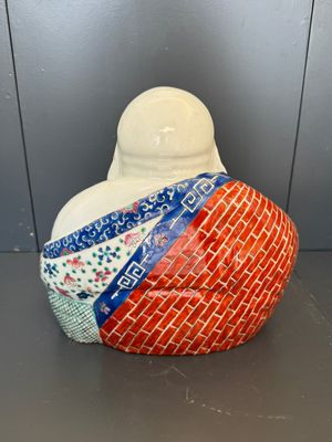 Three Chinese famille rose Buddhas, Zhu Mao Ji Zao 朱茂記造 mark, Republic — foto 11
