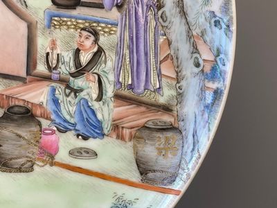 Three Chinese famille rose dishes, signed Zeng Fuqing 曾福慶 and Le Tao Zhai 樂陶齋 seal marks, dated 1946 and 1947 — photo 20