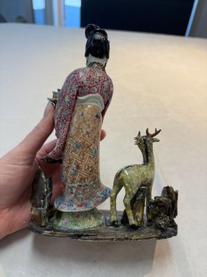 Three Chinese famille rose figures, Cai Yong Xin Zao 蔡永新造 mark, 19/20th C. — photo 20