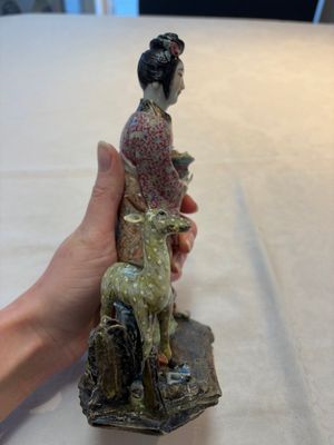 Three Chinese famille rose figures, Cai Yong Xin Zao 蔡永新造 mark, 19/20th C. — photo 21