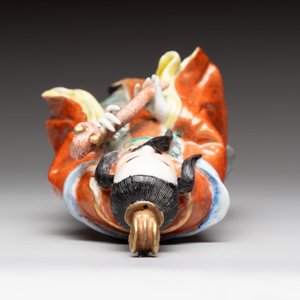 Three Chinese famille rose figures, Cai Yong Xin Zao 蔡永新造 mark, 19/20th C. — photo 6